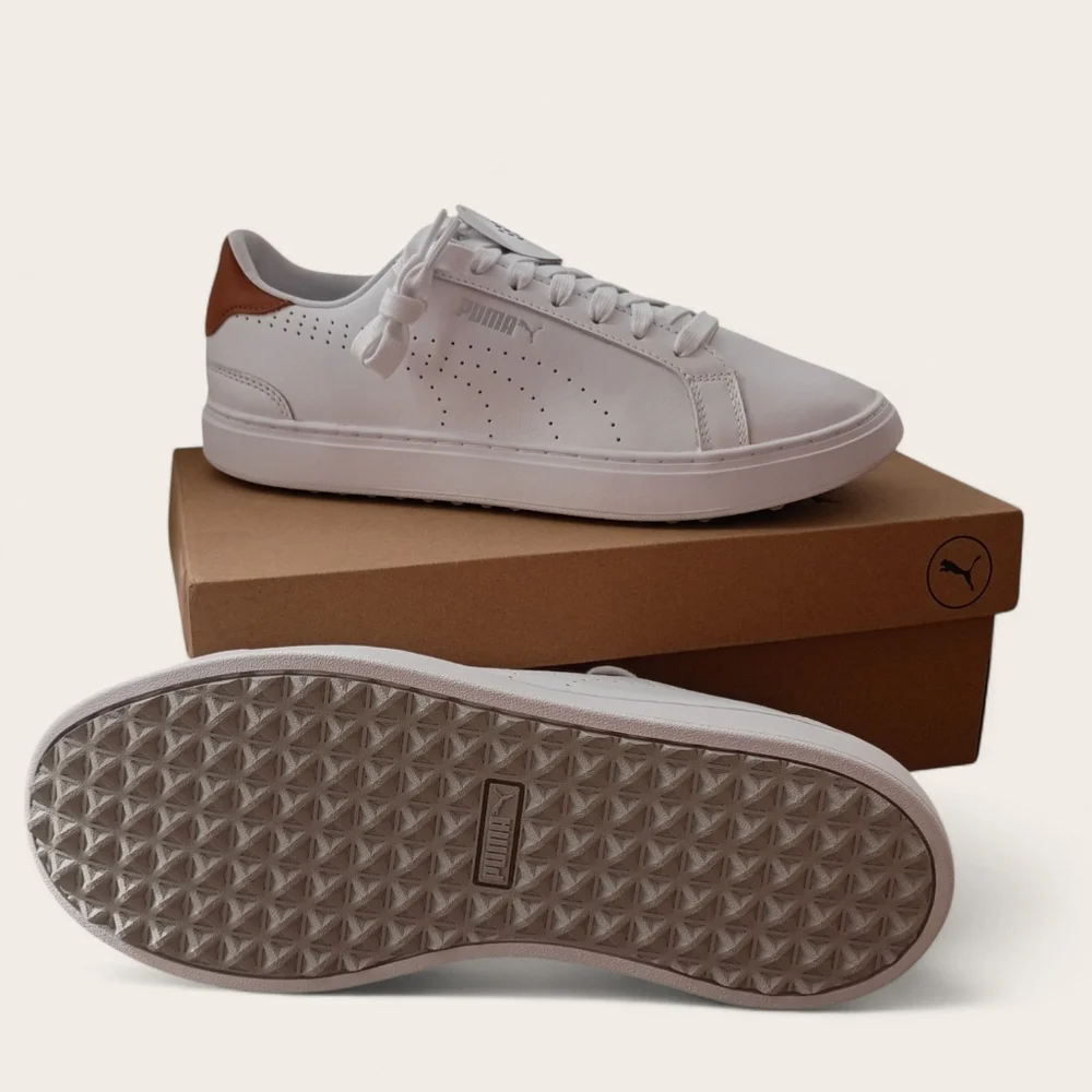 NEW In The Box Puma White-ash Gray Men's Golf Shoes Size 7 - Picture 3 of 6